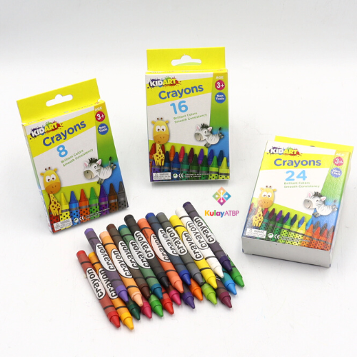 Saver Pack - 3 Boxes - Kid Art School Quality Crayons (16 Colors ...