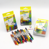 Saver Pack - 3 Boxes - Kid Art School Quality Crayons (16 Colors)