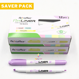 Saver Pack - 2 boxes (12s) - FlexOffice Twin Pastel Highlighter (HL016)