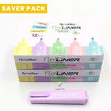 Saver Pack - 2 boxes (12s) - FlexOffice Highliner Pastel Colors (HL09)