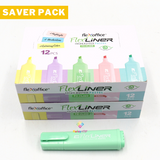 Saver Pack - 2 boxes (12s) - FlexOffice Highliner Pastel Colors (HL09)