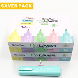 Saver Pack - 2 boxes (12s) - FlexOffice Highliner Pastel Colors (HL09)