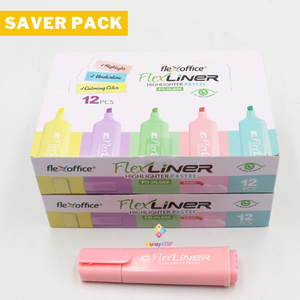 Saver Pack - 2 boxes (12s) - FlexOffice Highliner Pastel Colors (HL09)