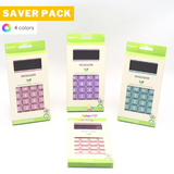 Saver Pack - 4 colors - Kid Art Large Eco Friendly Calculator, 10 Digits