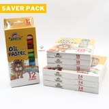 Saver Pack - 3 boxes - Kid Art Oil Pastel, Thick Size