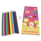 Saver Pack - 6 Boxes (12s) - Hi Safari Colored Pencils, Long, 12 colors