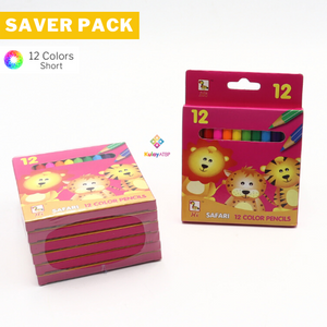 Saver Pack - 6 Boxes (12s) - Hi Safari Colored Pencils, Short, 12 colors