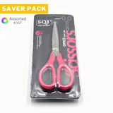 Saver Pack - 3 Pieces - SQI Office Scissors (6 1/2 inches)