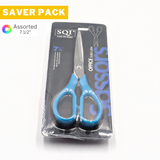 Saver Pack - 3 Pieces - SQI Office Scissors (7 1/2 inches)