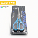 Saver Pack - 3 Pieces - SQI Office Scissors (8 inches)