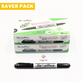 Saver Pack - 2 boxes (12s) FlexOffice Twin Permanent Marker