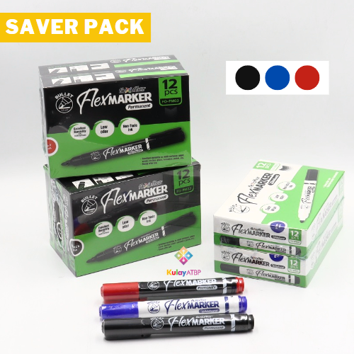 Saver Pack - 2 boxes (12s) - FlexOffice Permanent Marker (PM03)