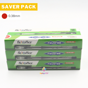 Saver Pack - 3 Boxes (12s) - Favoree, 0.38mm Fine (F) Nib Gel Pen