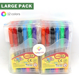 Large Pack - 12 Packs (6s) - FlexOffice Fiber-Tipped Pens, 6 x Twin-Color