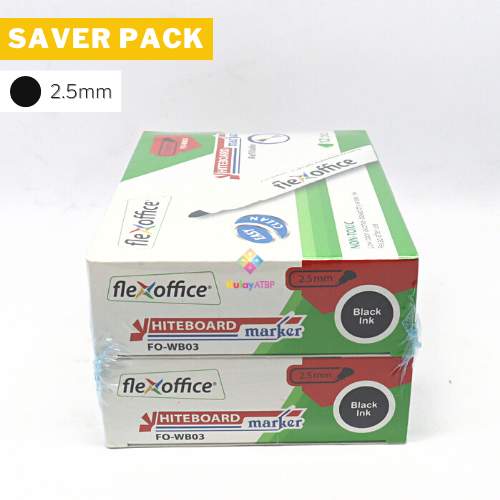 Saver Pack - 2 Boxes (12s) - FlexOffice Whiteboard Marker, WB03