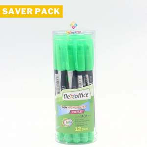 FlexOffice Twin Highlighter (HL07) - Tube of 12pcs