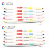 DONG-A Twinliner Soft, Assorted Pastel, 5-Color Pack