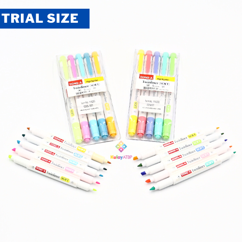 DONG-A Twinliner Soft, Assorted Pastel, 5-Color Pack