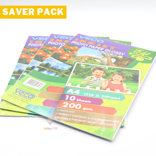 Saver Pack - 3 packs (10s) - Elit Photo Paper, Glossy, 200gsm A4