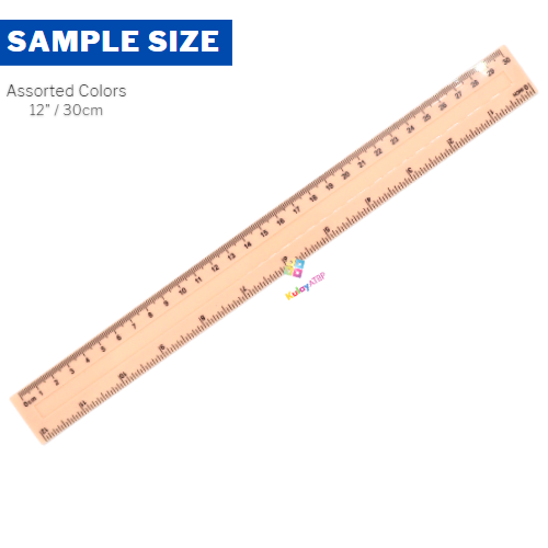 Plastic Ruler 12 inches Pastel Color