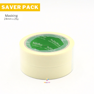 Saver Pack - 2 rolls - FlexOffice Masking Tape, 24mm x 25 yards