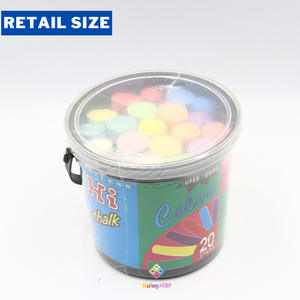 Kid Art Jumbo Chalk, Assorted Colors, Bucket of 20pcs