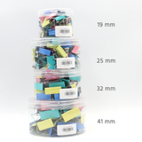 Binder Clips, 41mm, Per Tube (24pcs), Assorted Pastel Colors