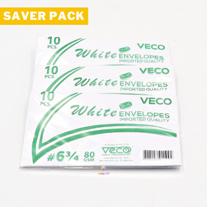 Saver Pack - 3 packs (10s) - White Envelope, #6-3/4