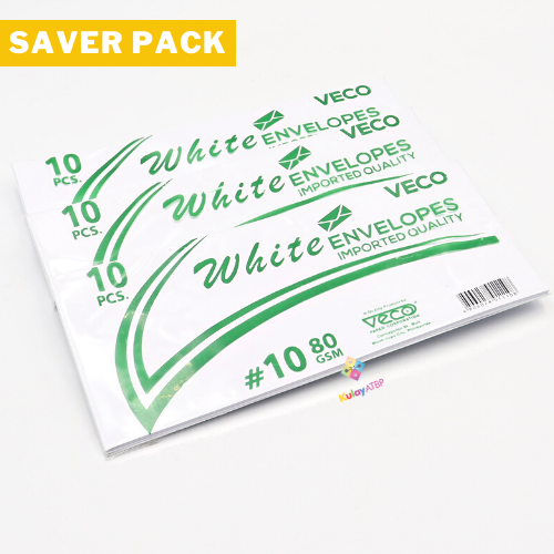 Saver Pack - 3 packs (10s) - White Envelope, #10, 10pcs per Pack