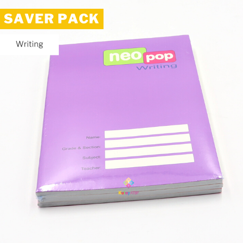 Saver Pack - 3 pcs - Writing Notebook, Neo Pop, 148mmx200mm, 80 sheets, Assorted Colors