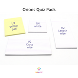 Saver Pack - 3pcs - Orions Quiz Pad, Yellow, 1/4, 80 leaves, 108mm x 165mm